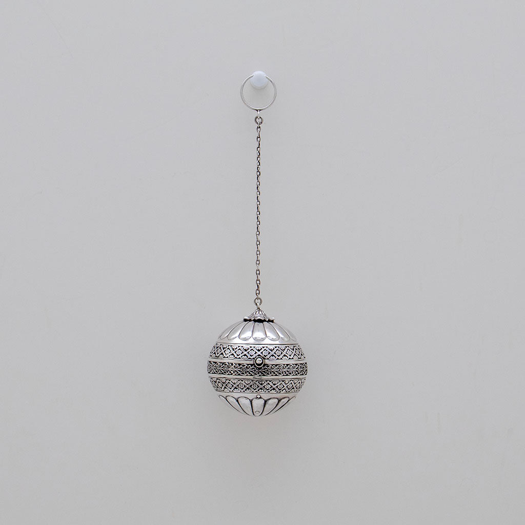 Gorham Antique Sterling Silver Tea Ball, Providence, RI, 1884