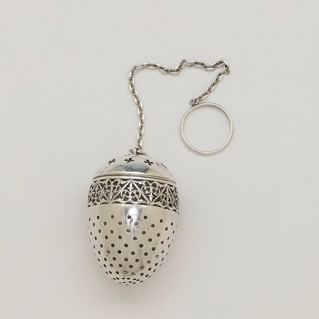 Shiebler Antique Sterling Silver Tea Ball, NYC, NY, c. 1890
