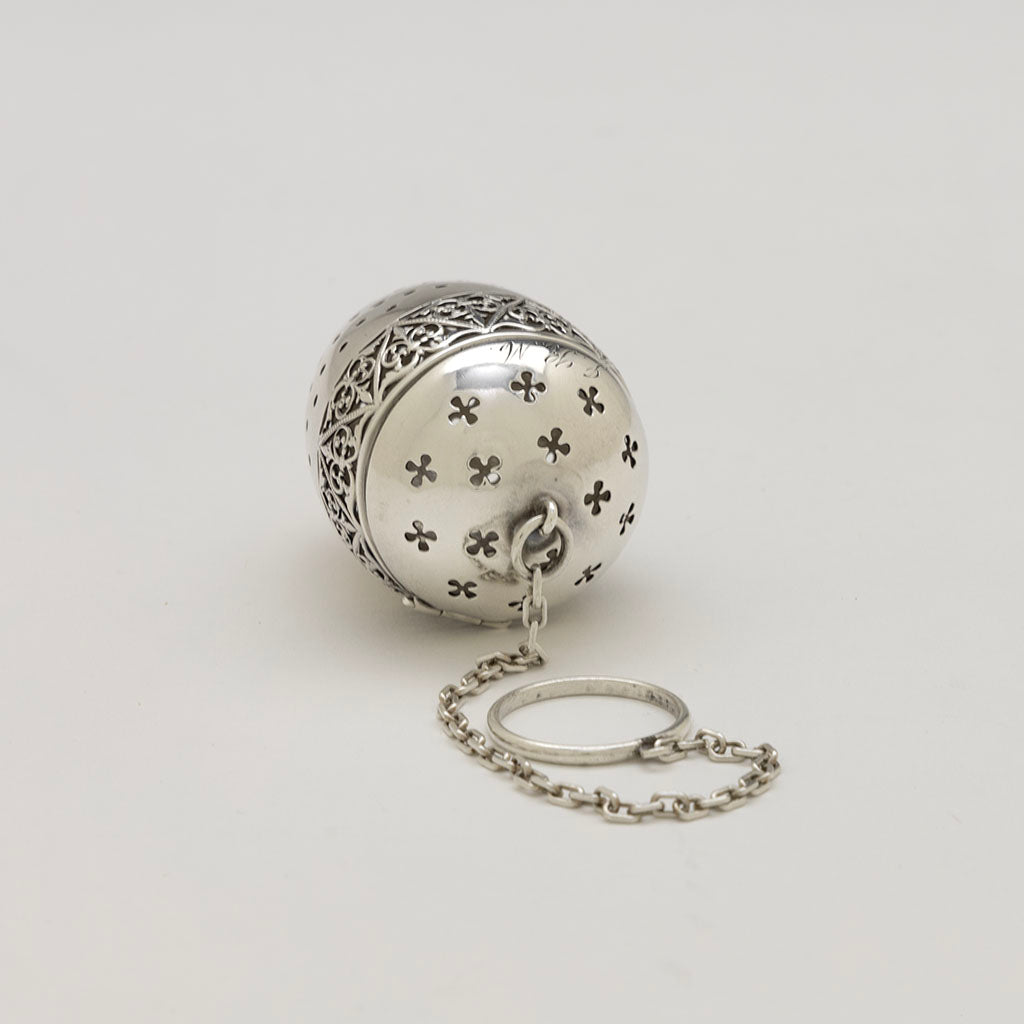 Cover of Shiebler Antique Sterling Silver Tea Ball, NYC, NY, c. 1890
