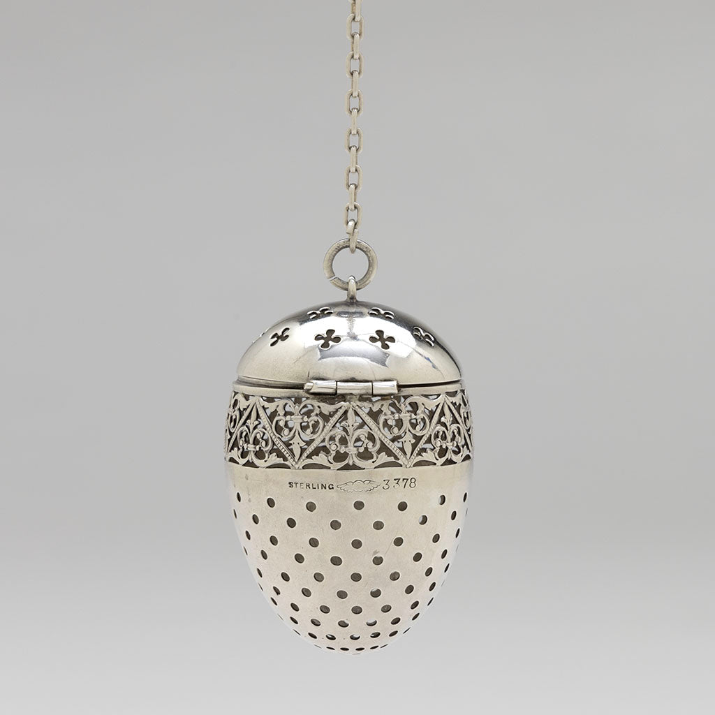 Marks on Shiebler Antique Sterling Silver Tea Ball, NYC, NY, c. 1890