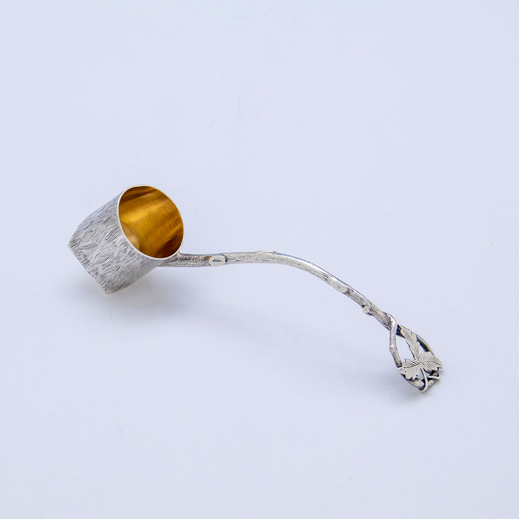 Towle Antique Sterling Silver Trompe l&#39;oeil Cream Ladle, Newburyport, MA, c. 1880s