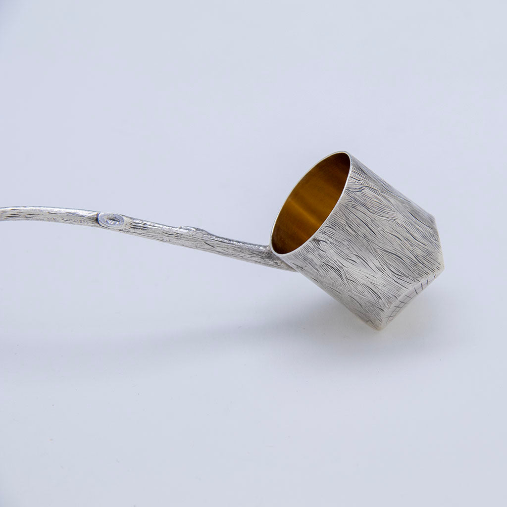 Bowl of Towle Antique Sterling Silver Trompe l&#39;oeil Cream Ladle, Newburyport, MA, c. 1880s