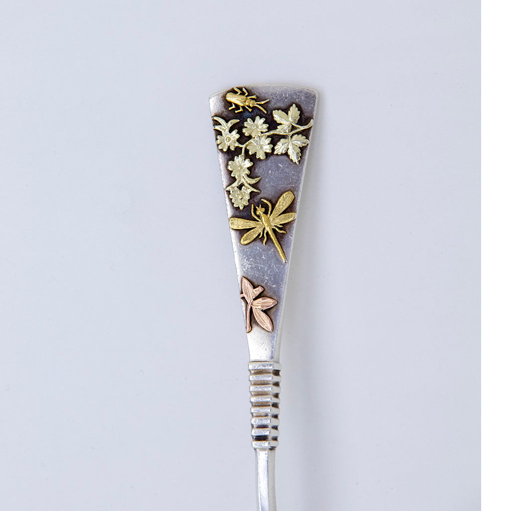 Handle to Shiebler Antique Sterling and Other Metals Large Serving Spoon, NYC, NY, c. 1880