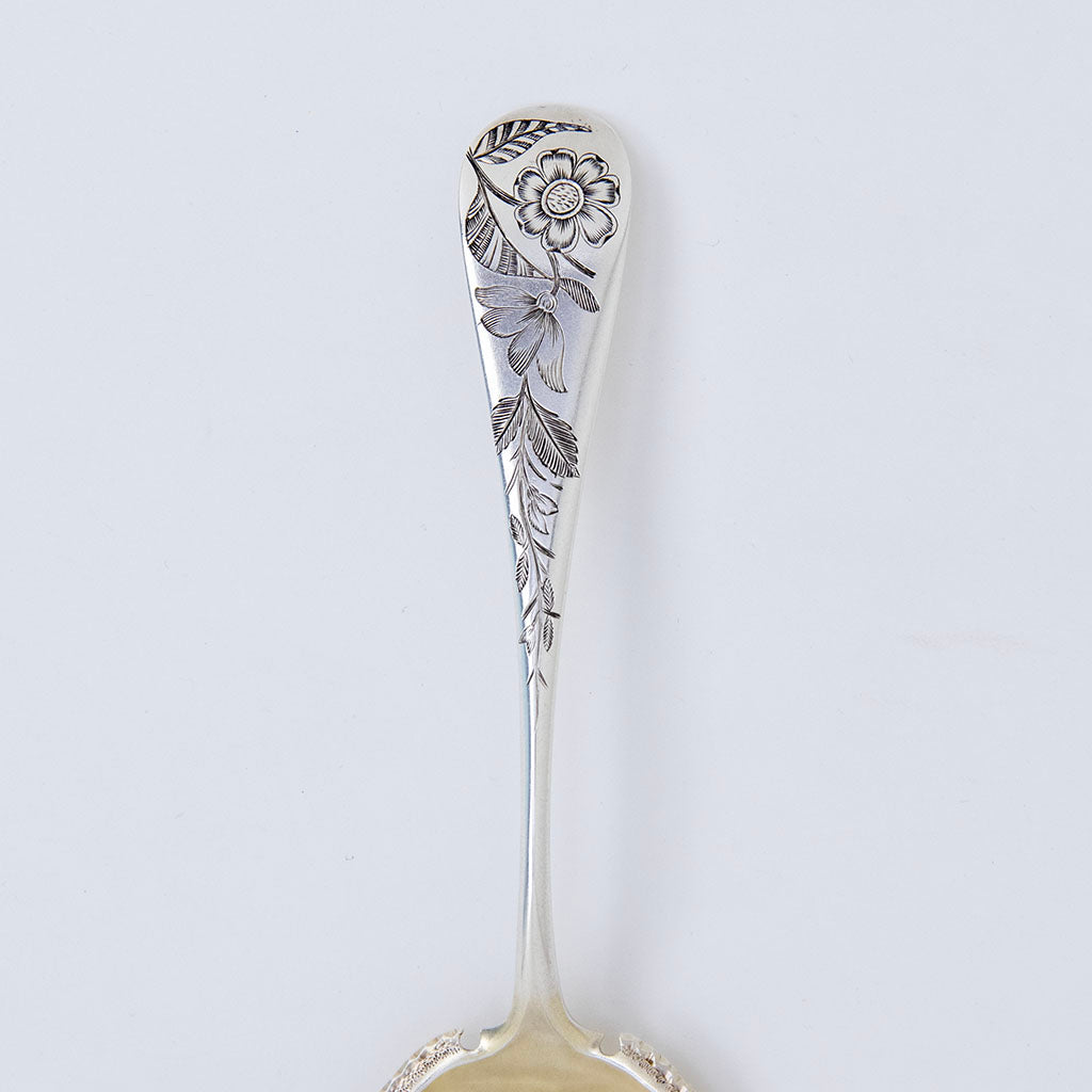 Knowles Bright-cut Antique Sterling Silver Pierced Server, Providence, RI, c. 1880s