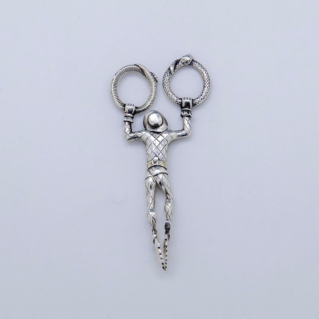 Back of Gorham Antique sterling &#39;Harlequin&#39; Sugar Tongs, Providence, RI, c, 1870s