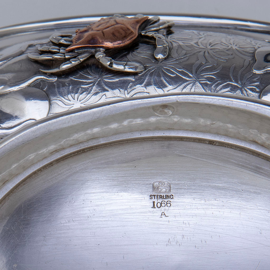 Marks on Whiting Manufacturing Company Antique Sterling Silver and Mixed Metal Aesthetic Movement Bowl, New York, NY, c. 1880s