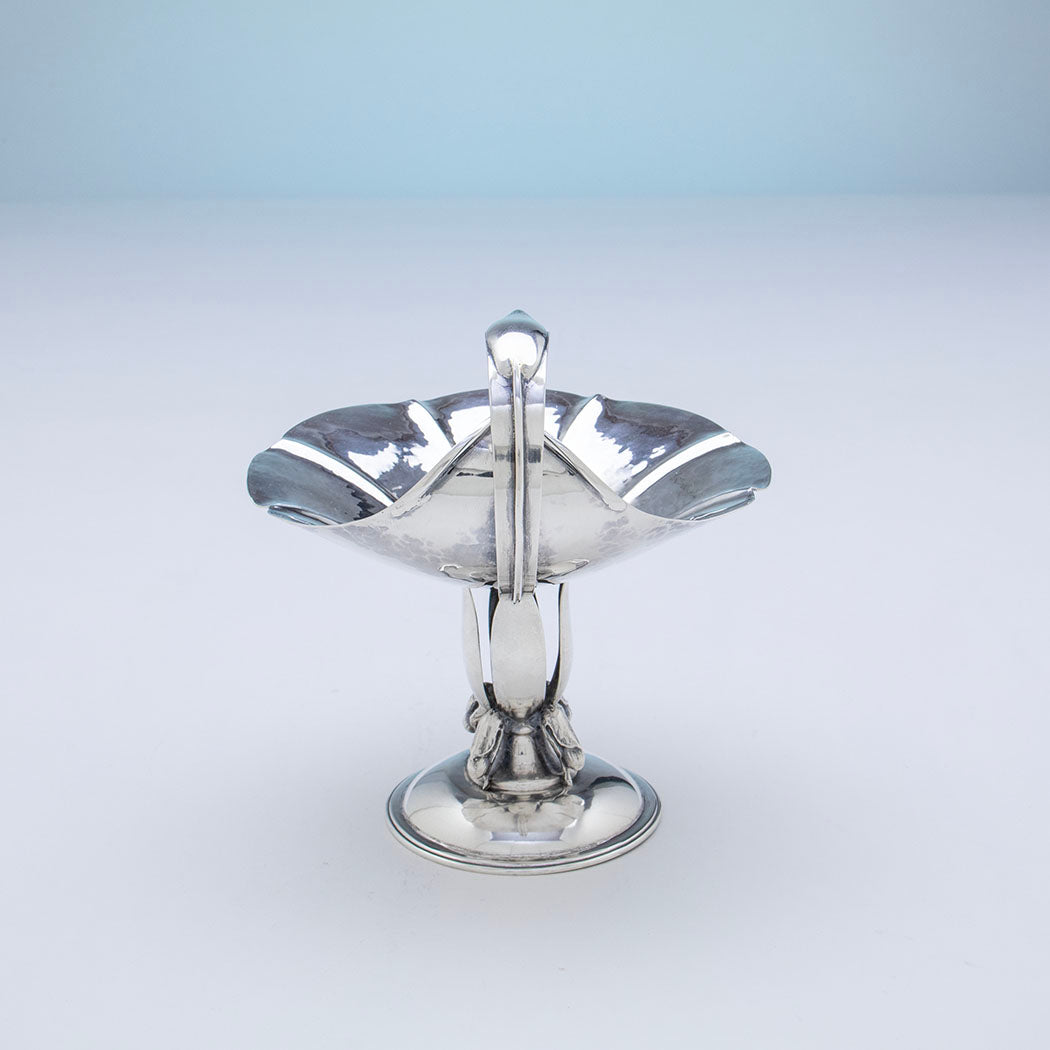 Back of Pair of Carl Poul Petersen &#39;Blossom&#39; Design Compotes, Montreal, Canada, Mid 20th Century