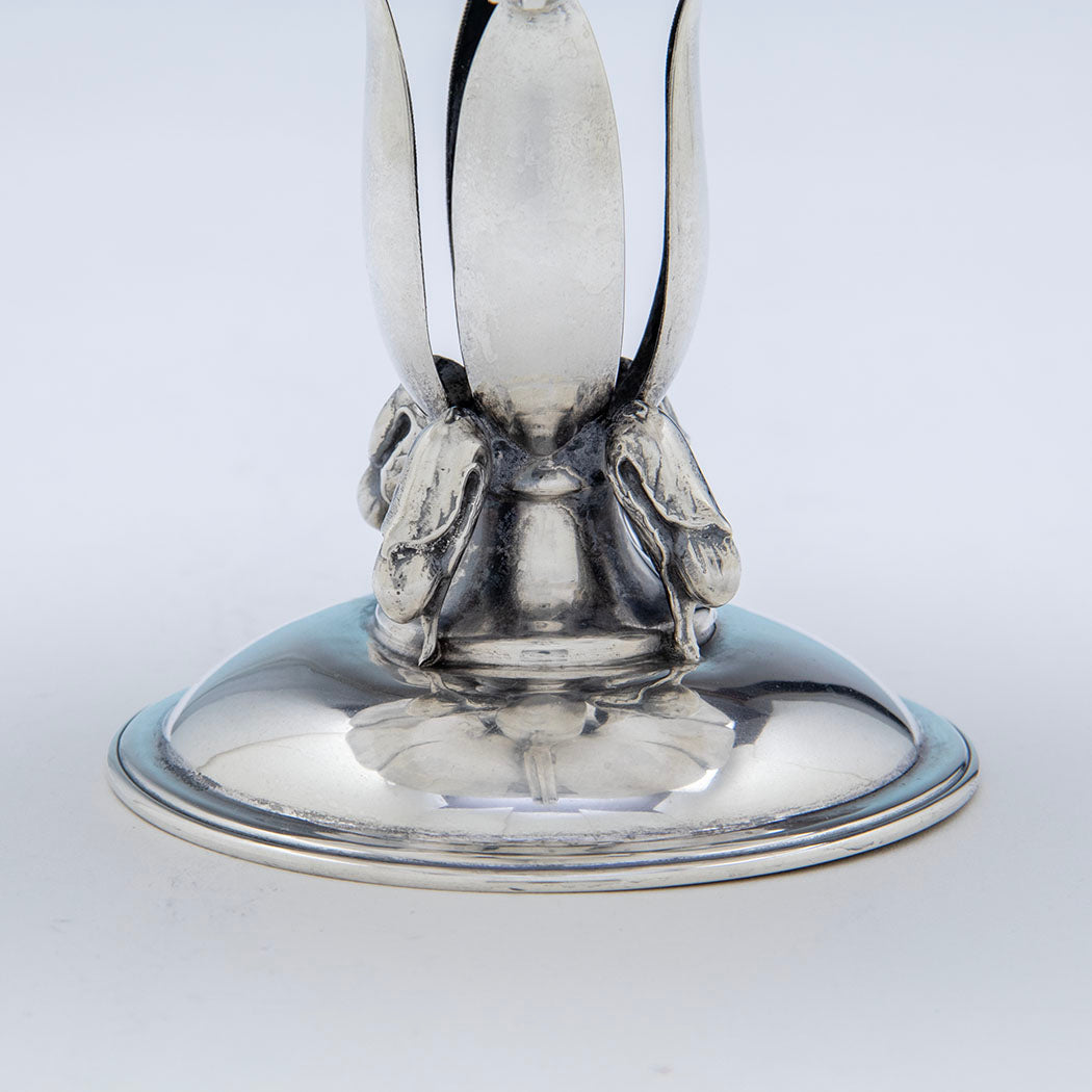 Base to Pair of Carl Poul Petersen &#39;Blossom&#39; Design Compotes, Montreal, Canada, Mid 20th Century