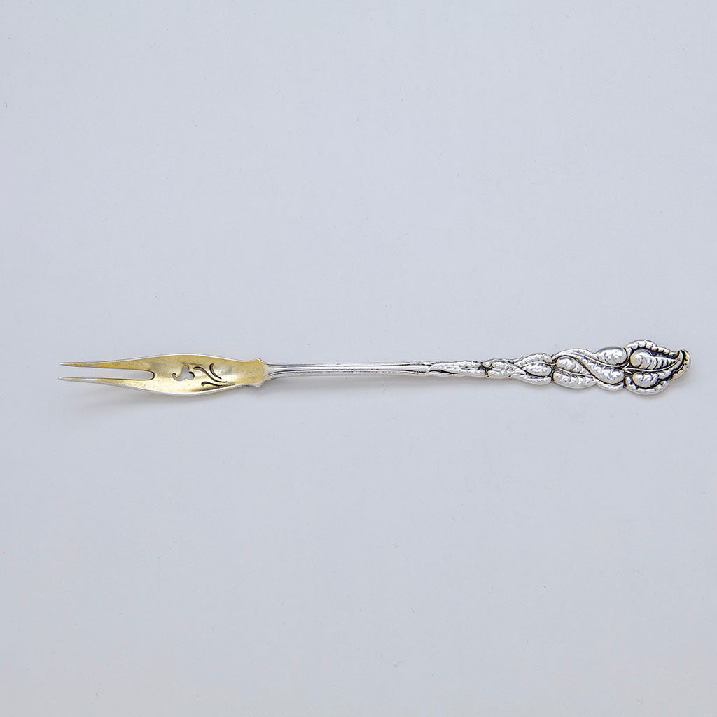 Tiffany & Co. 'Ailanthus' Antique Sterling Silver Olive Fork, NYC, c. 1900