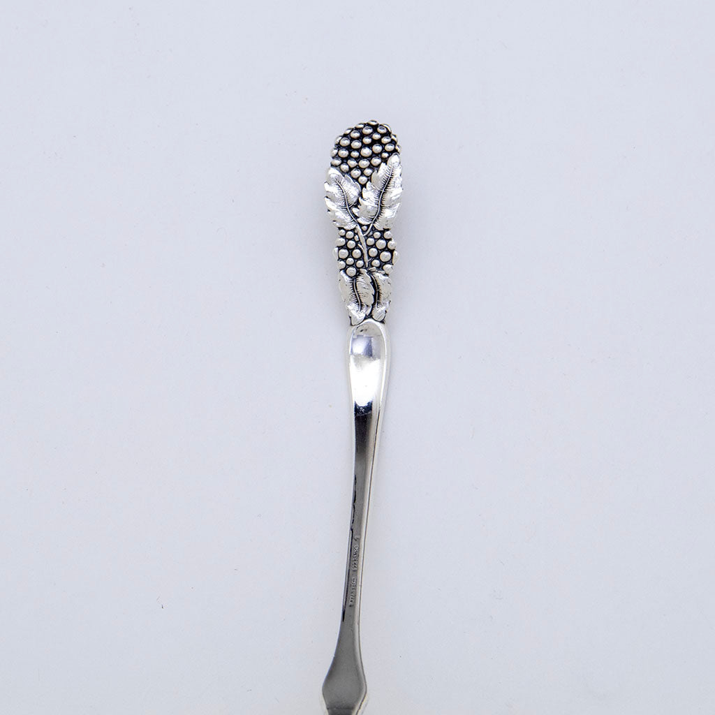 Back of Tiffany &amp; Co. Blackberry Pattern Antique Sterling Silver Cream Ladle, NYC, 1891-1902