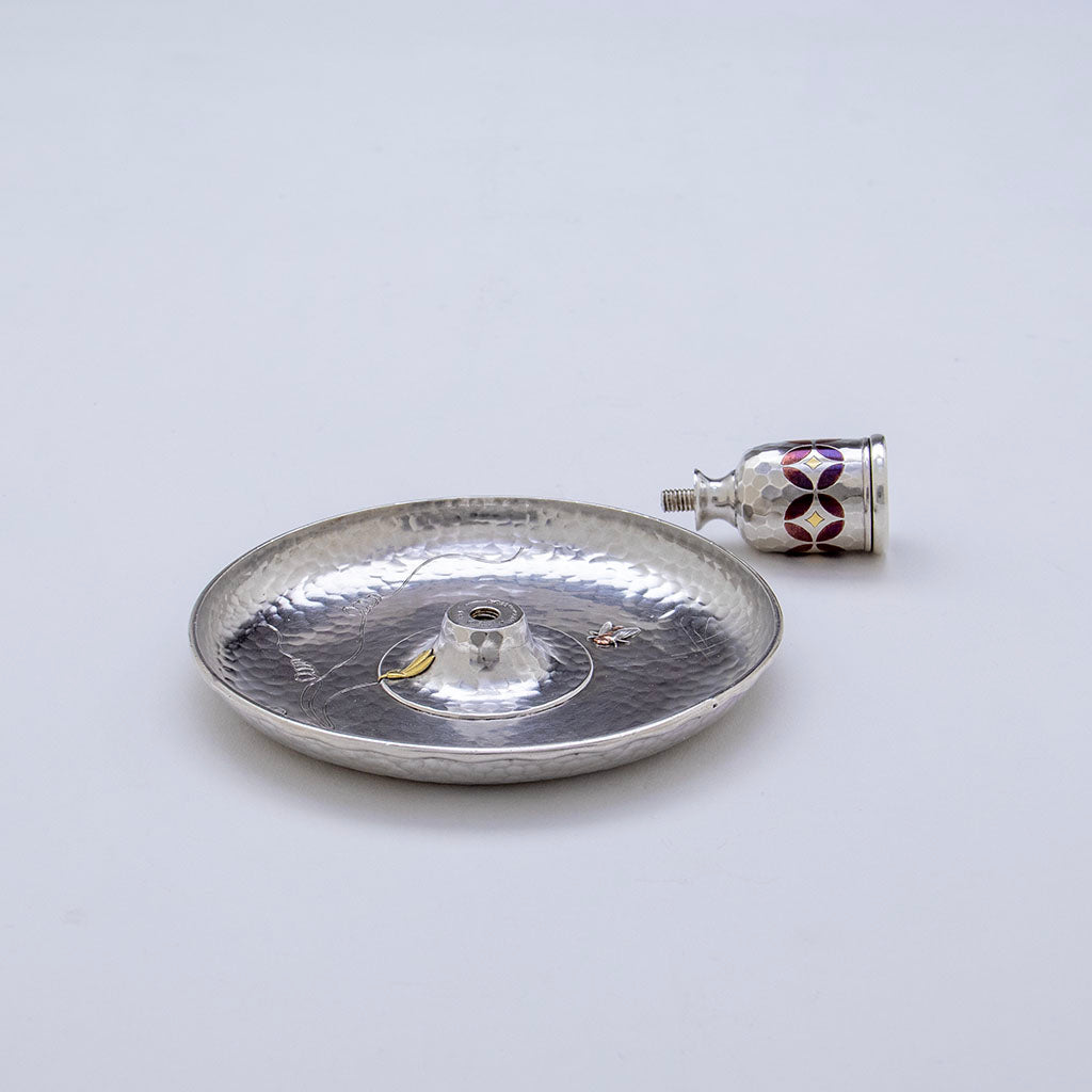 Tiffany &amp; Co Antique Sterling Silver &amp; Mixed Metals Traveling Chamberstick, NYC, NY, c. 1880