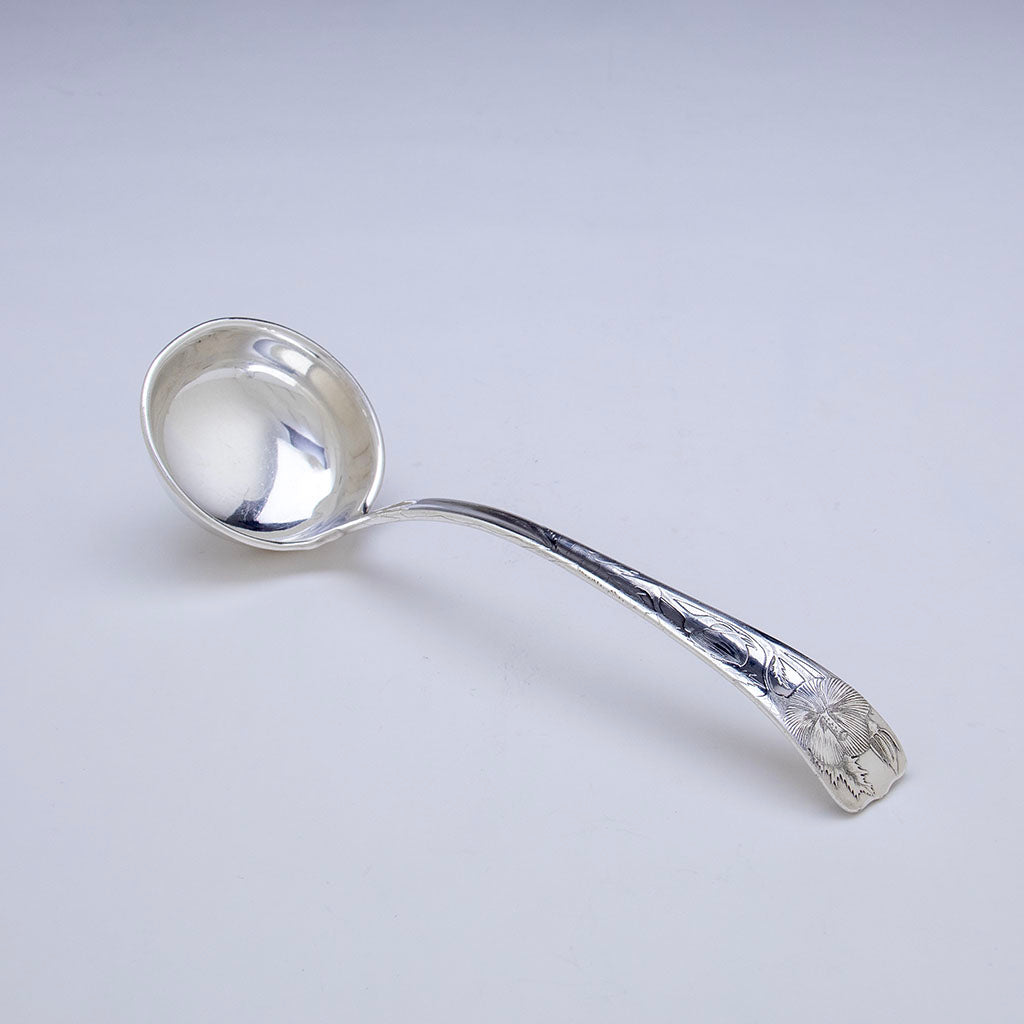 Tiffany &amp; Co. &#39;Lap Over Edge&#39; Sterling Silver Large Soup Ladle, NYC, NY, c. 1880-91