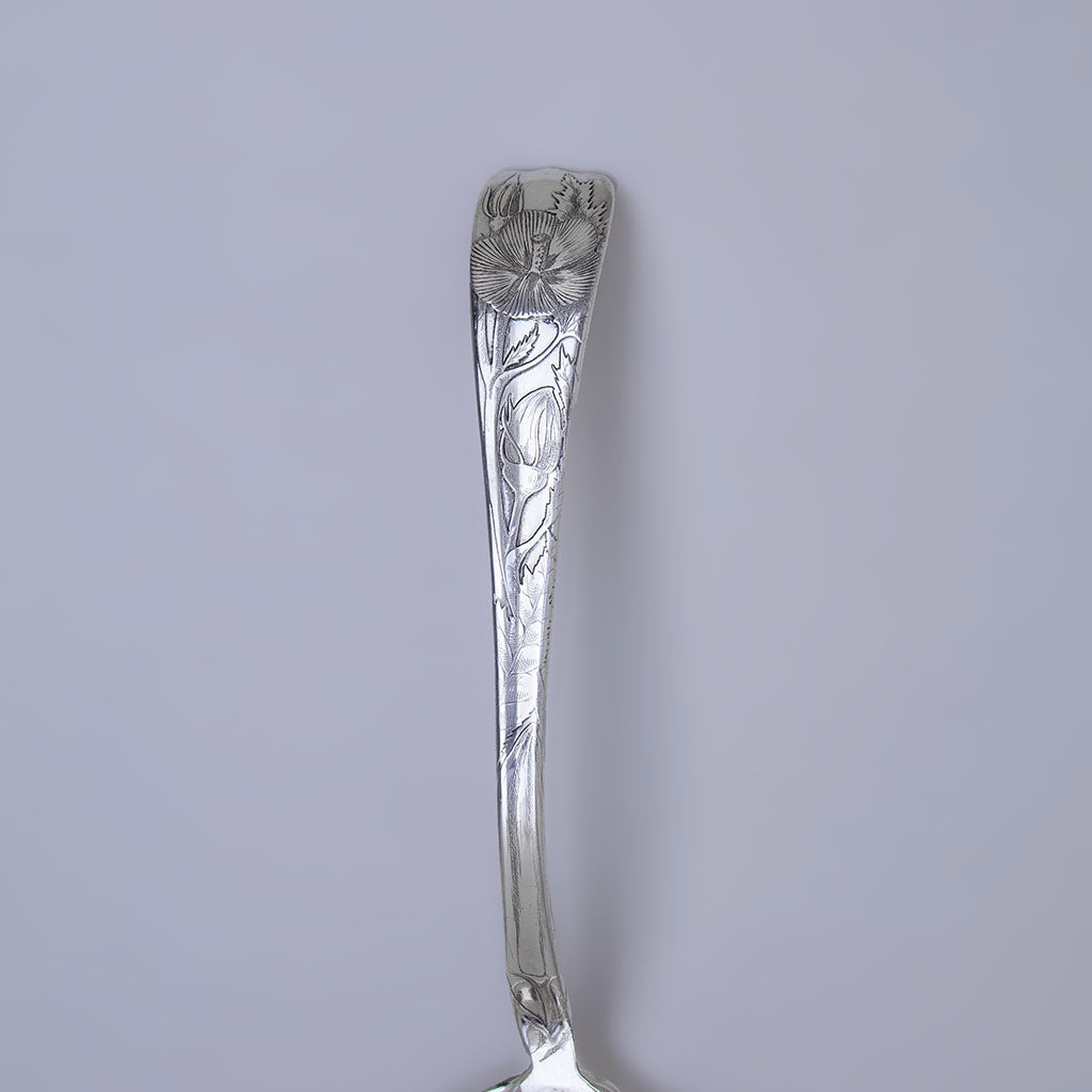 Handle to Tiffany &amp; Co. &#39;Lap Over Edge&#39; Sterling Silver Large Soup Ladle, NYC, NY, c. 1880-91
