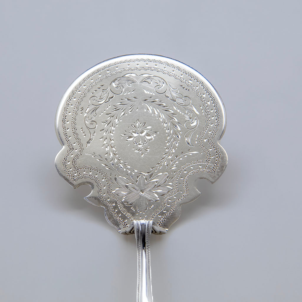Blade to George Sharp for Bailey &amp; Co Antique Sterling Silver Buckwheat Pancake or Pastry Server, Philadelphia, c. 1880