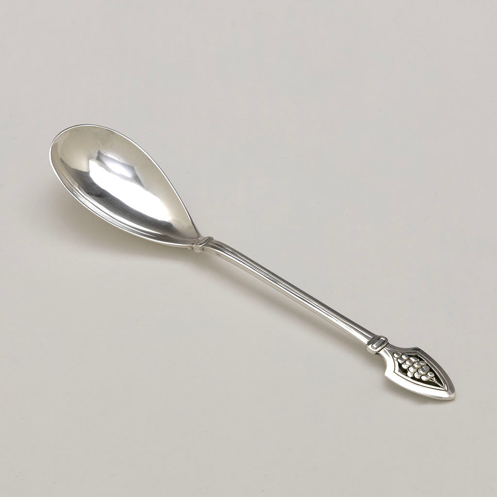 Single example of Arthur Stone Arts &amp; Crafts Sterling Silver Soup Spoons, set of 8, 1918