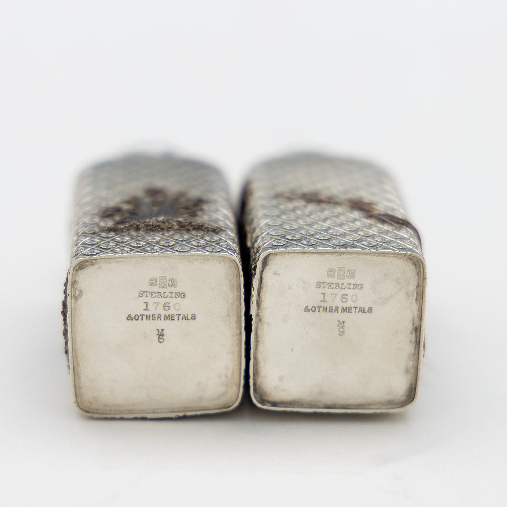 Marks on Pair of Gorham Antique Sterling Silver &amp; Other Metals Shakers, Providence, RI, 1880