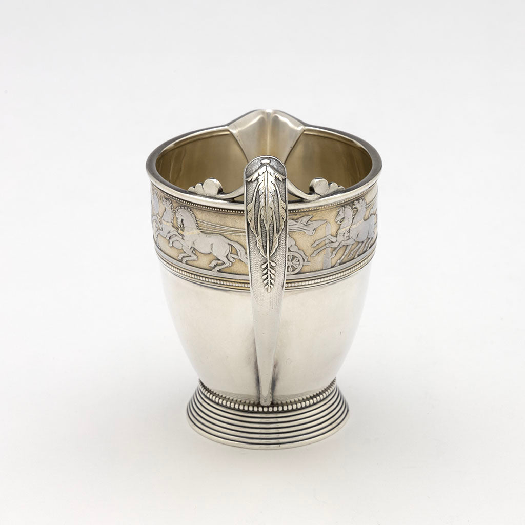Handle to Gorham Antique Sterling Silver Classical Creamer, Providence, RI, 1876