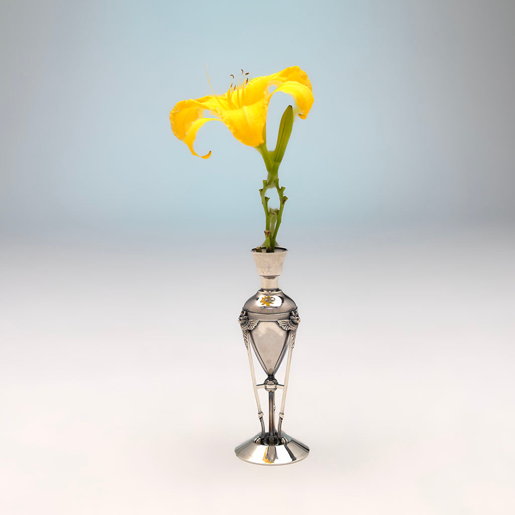 Gorham Antique Sterling Silver Bud Vase, Providence, RI, 1869