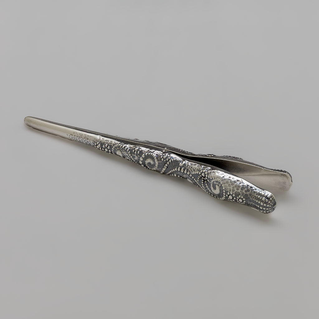 Detail of Whiting Antique Sterling Silver Glove Stretchers design attributed to Charles Osborne, NYC, NY, c. 1880s
