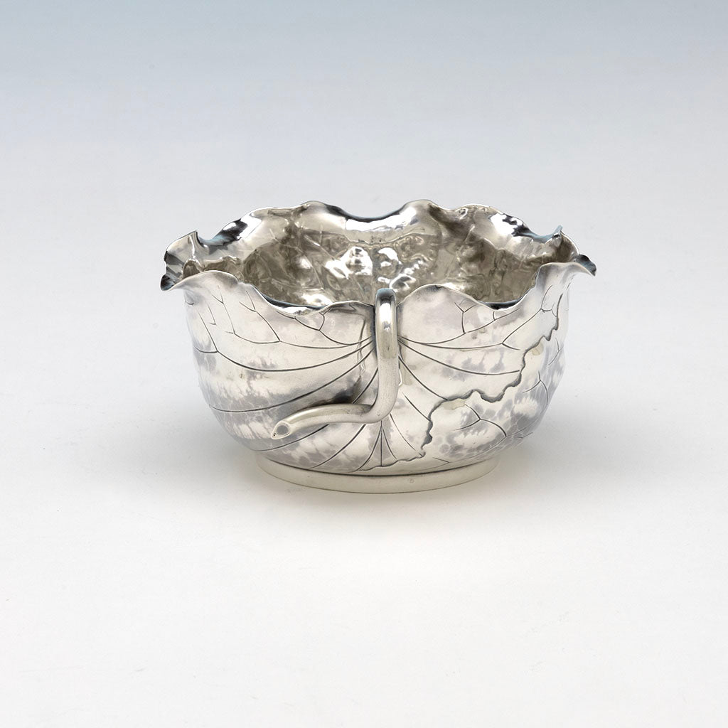 Handle to Shiebler Antique Sterling Silver Aesthetic Movement Gravy Boat, NYC, NY, c. 1880