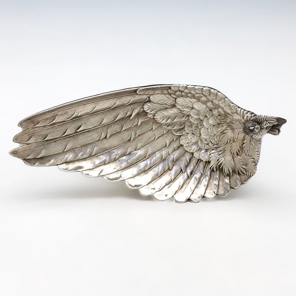 Whiting Antique Sterling Silver Figural Bird Dish, New York City, c. 1870s