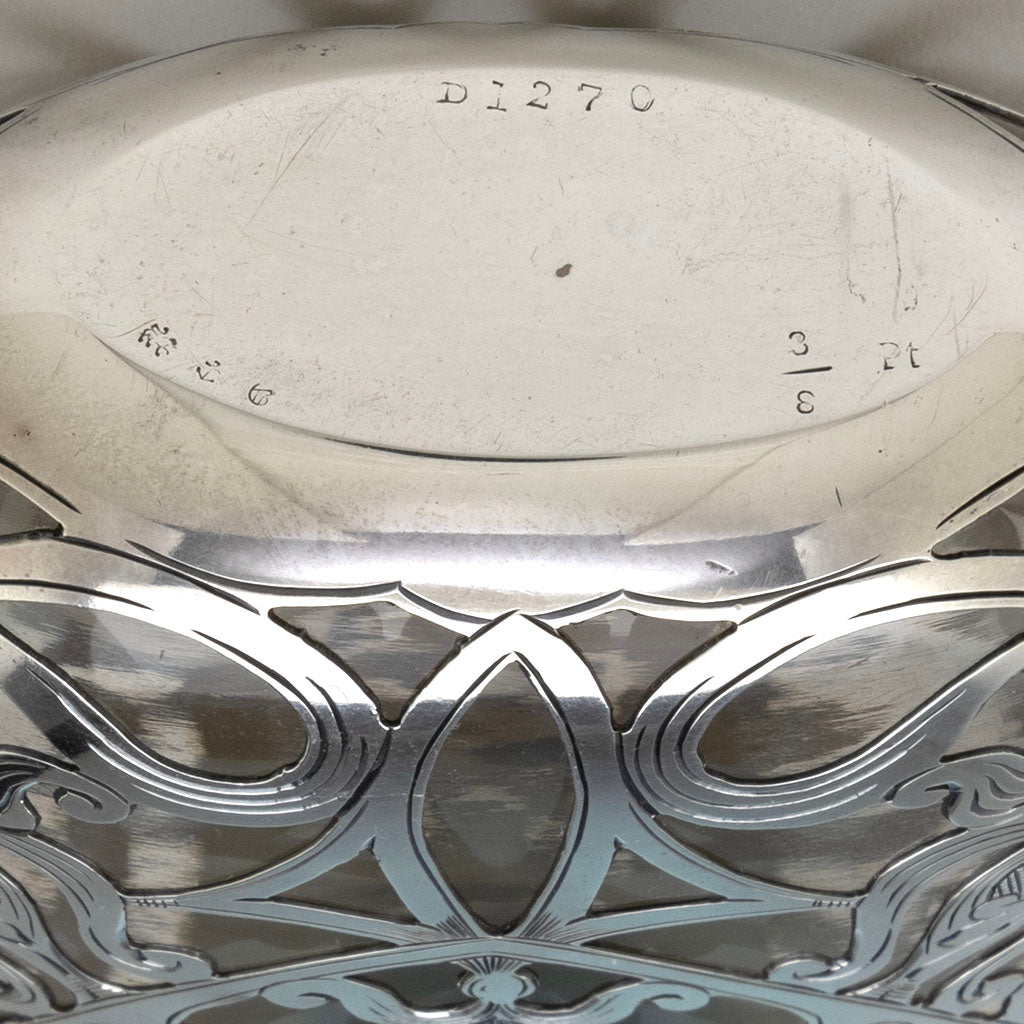 Marks on Gorham Antique Sterling Overlay Art Nouveau Flask, Providence, RI, c. 1906