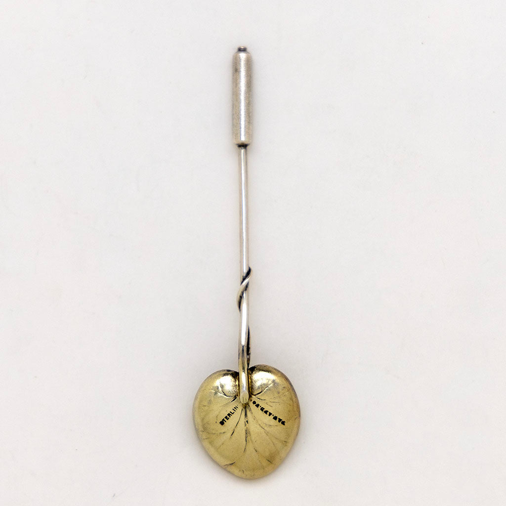 Back of Durgin(attr) Antique Sterling Silver Cattail Tea/Coffee Spoons, Concord, NH, c. 1880s