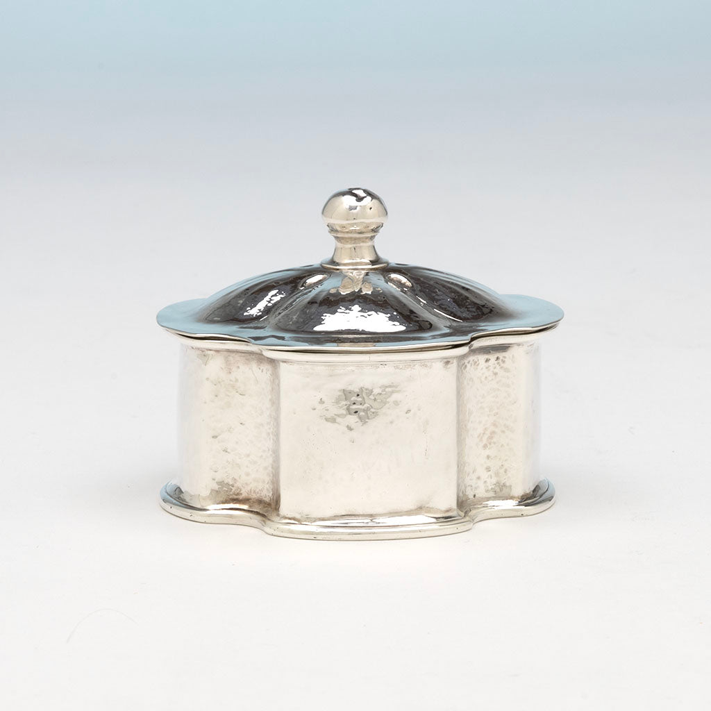 Theodore Hanford Pond Antique Sterling Silver Naturalistic Box, Baltimore, MD, 1911-14