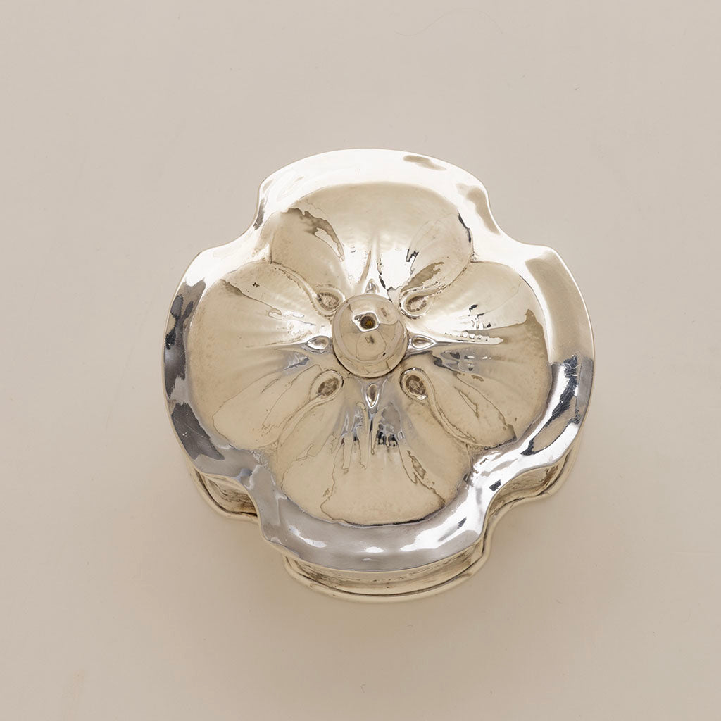 Theodore Hanford Pond Antique Sterling Silver Naturalistic Box, Baltimore, MD, 1911-14