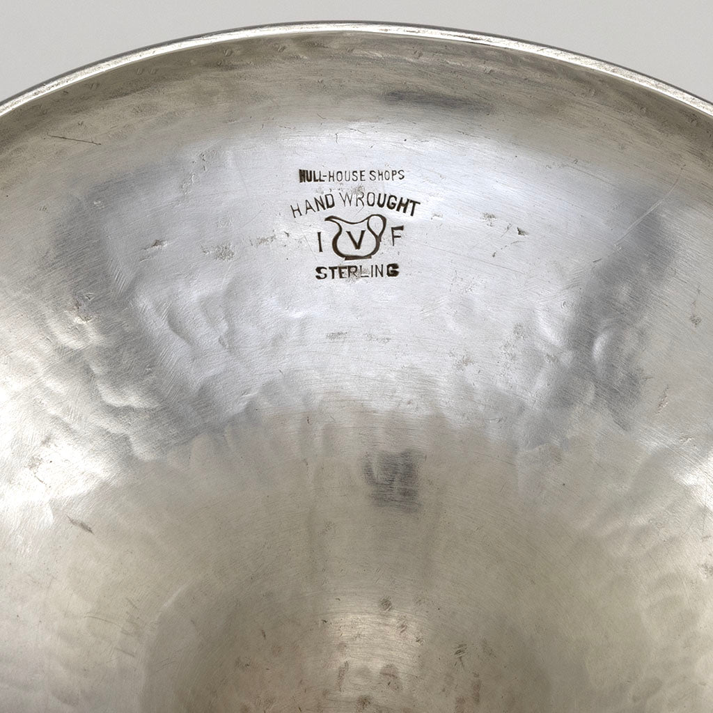 Marks on Isadore V. Friedman Arts &amp; Crafts Hull-House Sterling Silver Compote, Chicago, IL, 1900-1908, 1912-1917