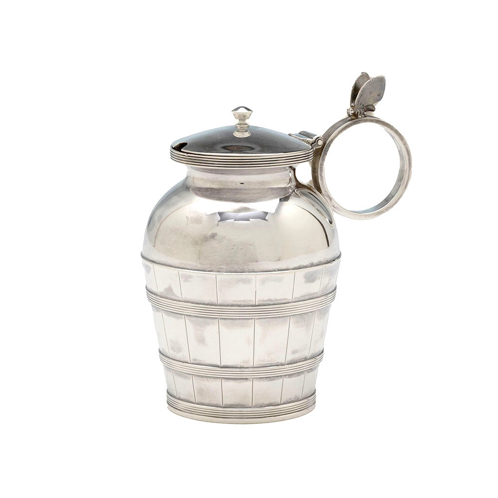Gorham Antique Sterling Silver Butterfly Mustard Pot, Providence, RI, c. 1869
