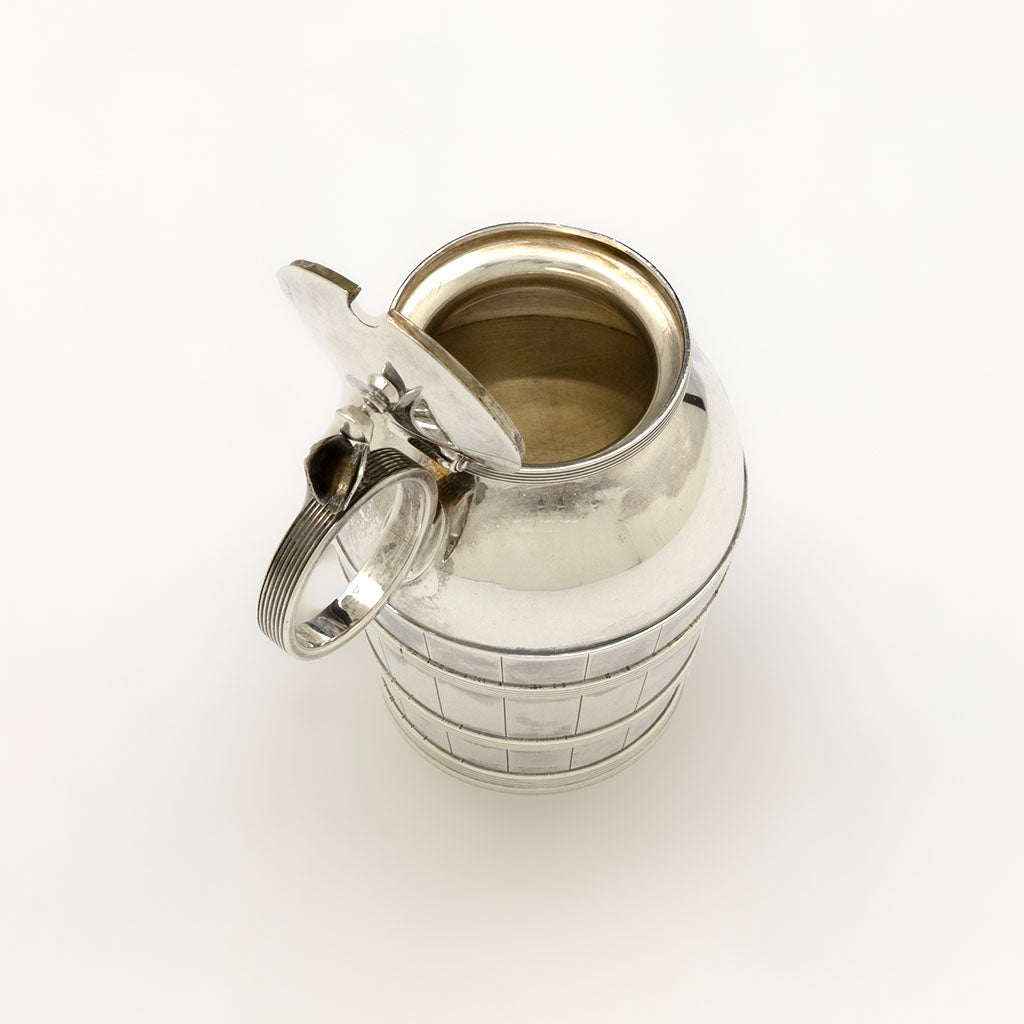 Oven view of Gorham Antique Sterling Silver Butterfly Mustard Pot, Providence, RI, c. 1869