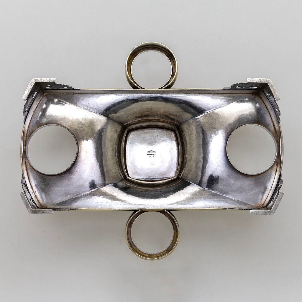 Underside of Gorham Antique Sterling Silver Aesthetic Movement Centerpiece, Providence, RI, 1879