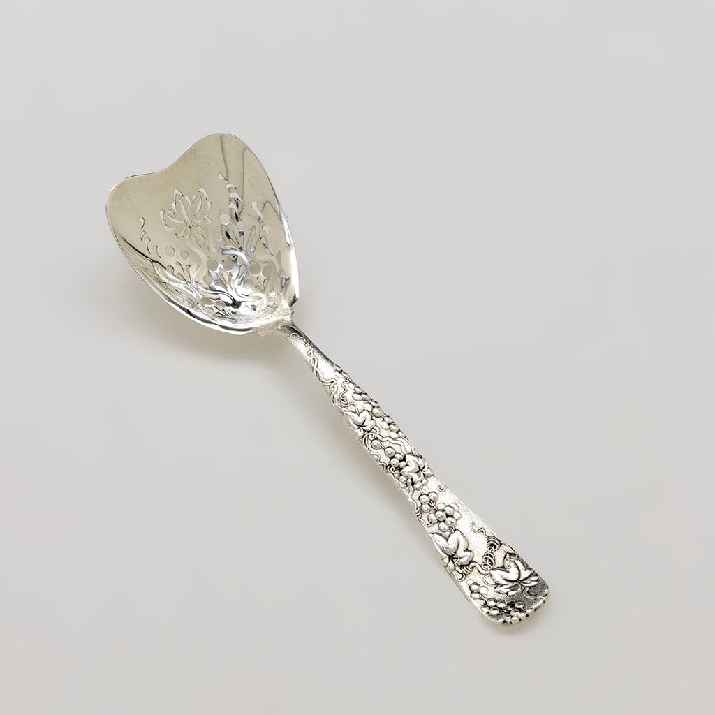Tiffany &amp; Co Antique Sterling Silver &#39;Grapevine&#39; Pattern Ice Spoon, NYC, NY, c. 1870s