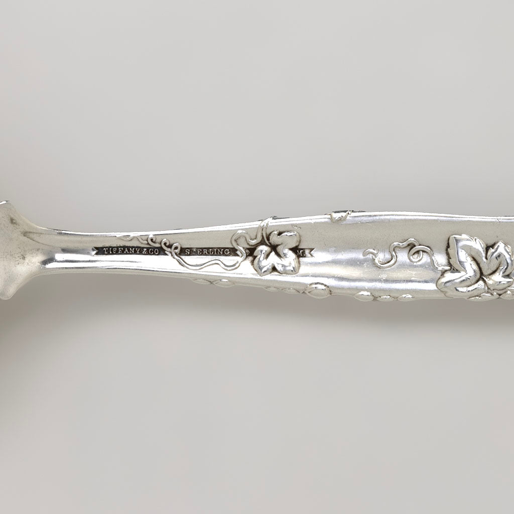 Marks on Tiffany &amp; Co Antique Sterling Silver &#39;Grapevine&#39; Pattern Ice Spoon, NYC, NY, c. 1870s