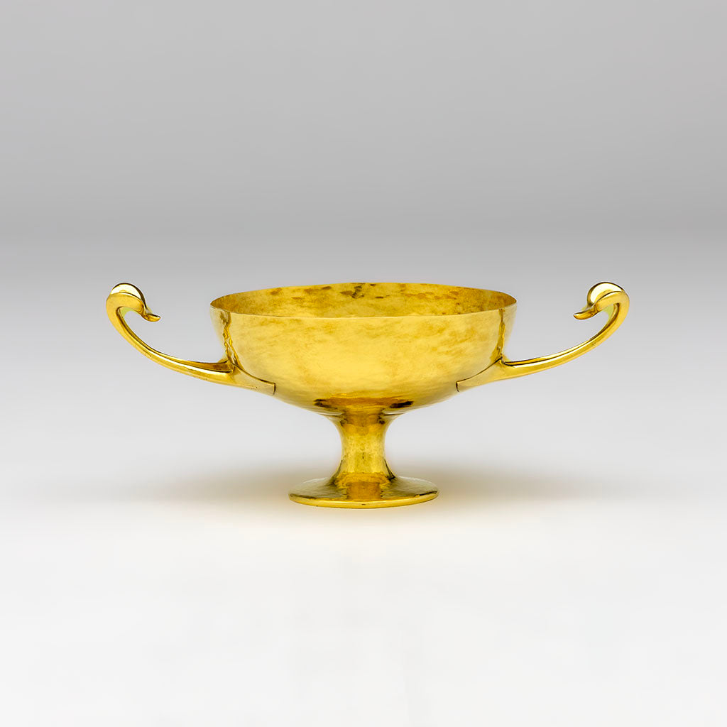 Marcus &amp; Co. Handwrought Arts &amp; Crafts 18 Karat Gold 2-handled Cup, New York City, NY, c. 1917
