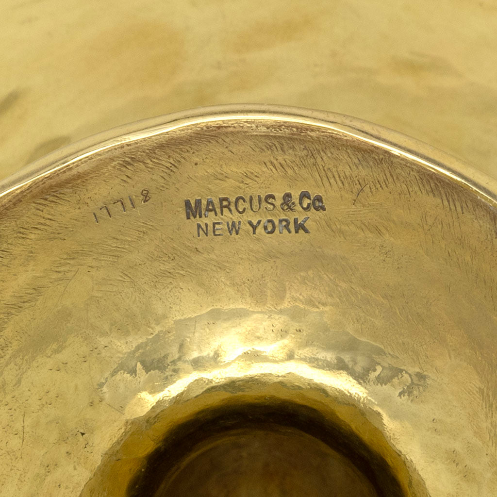 Marcus &amp; Co. Handwrought Arts &amp; Crafts 18 Karat Gold 2-handled Cup, New York City, NY, c. 1917