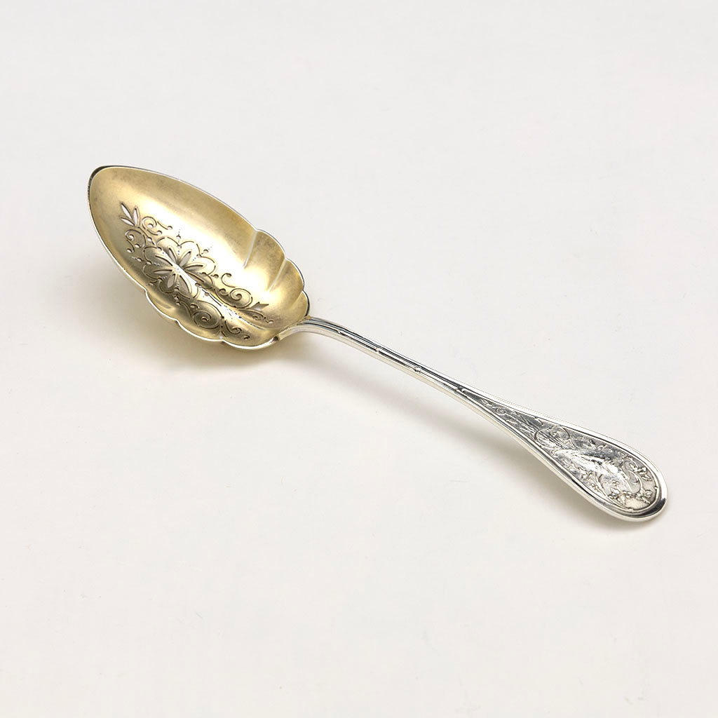 John Wendt Antique Sterling Silver 'Bird' Ice Serving Spoon, NYC, NY, c. 1870s