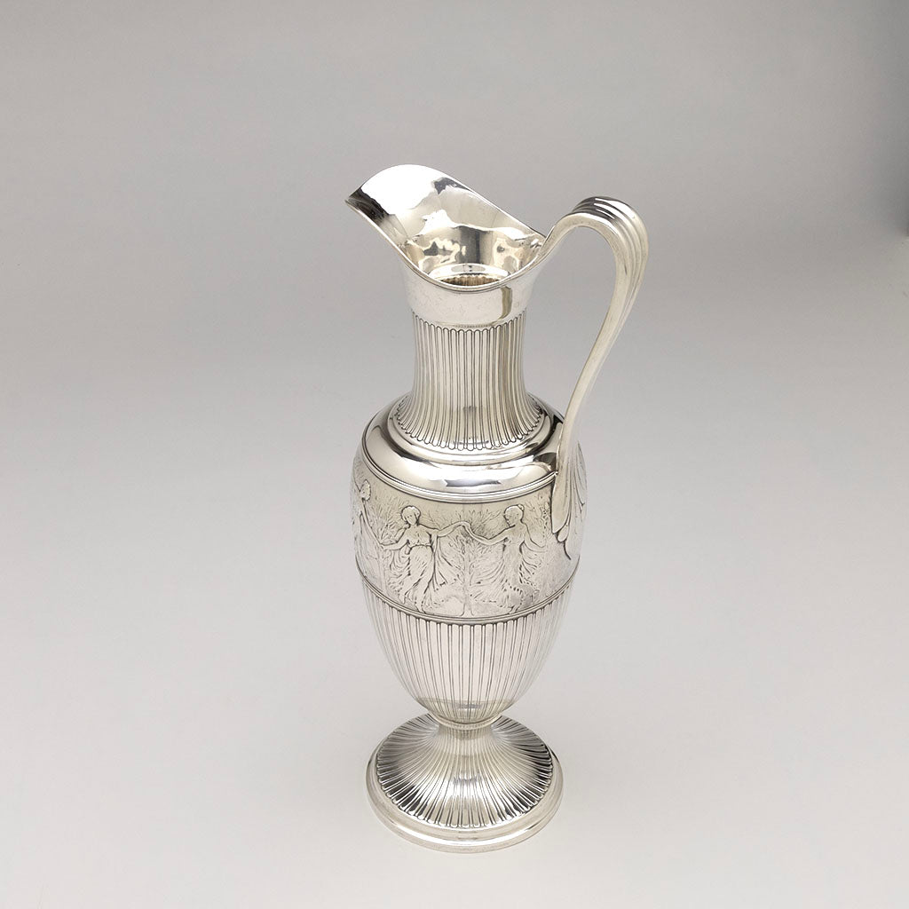 Top view of Tiffany &amp; Co. Antique Sterling Silver Figural Ewer, NYC, NY, c. 1907