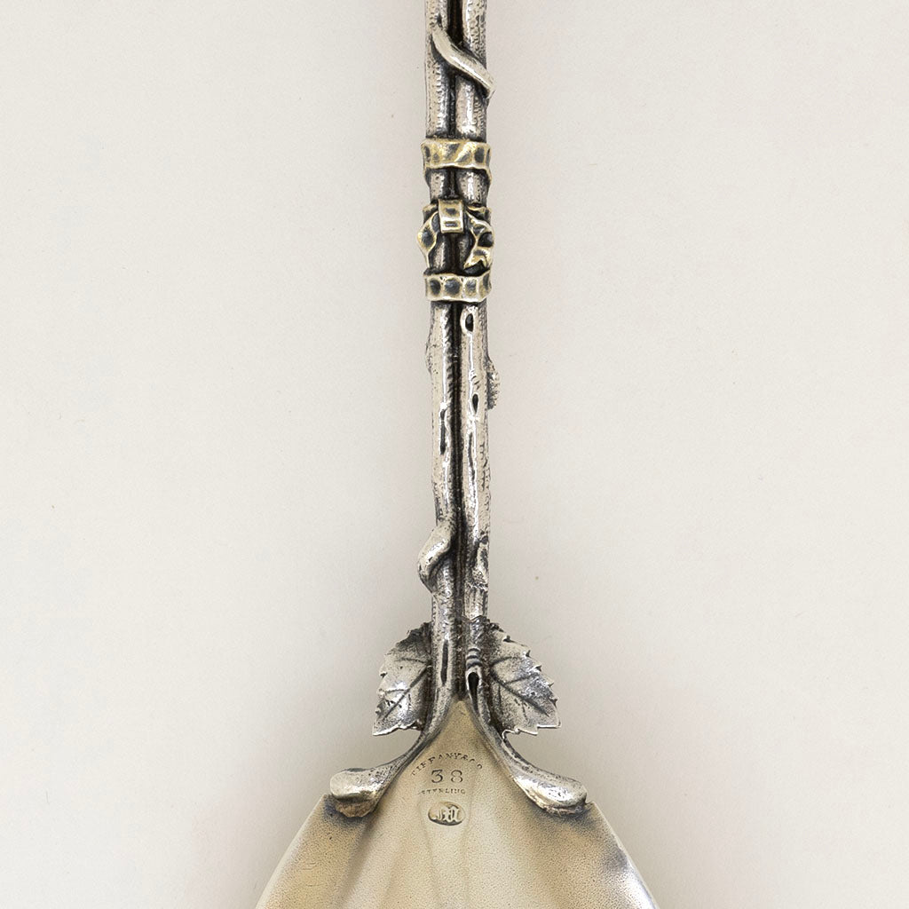 Marks on Tiffany &amp; Co Rare Antique Sterling Silver Bird Serving Spoon, New York City, NY, early 1850s