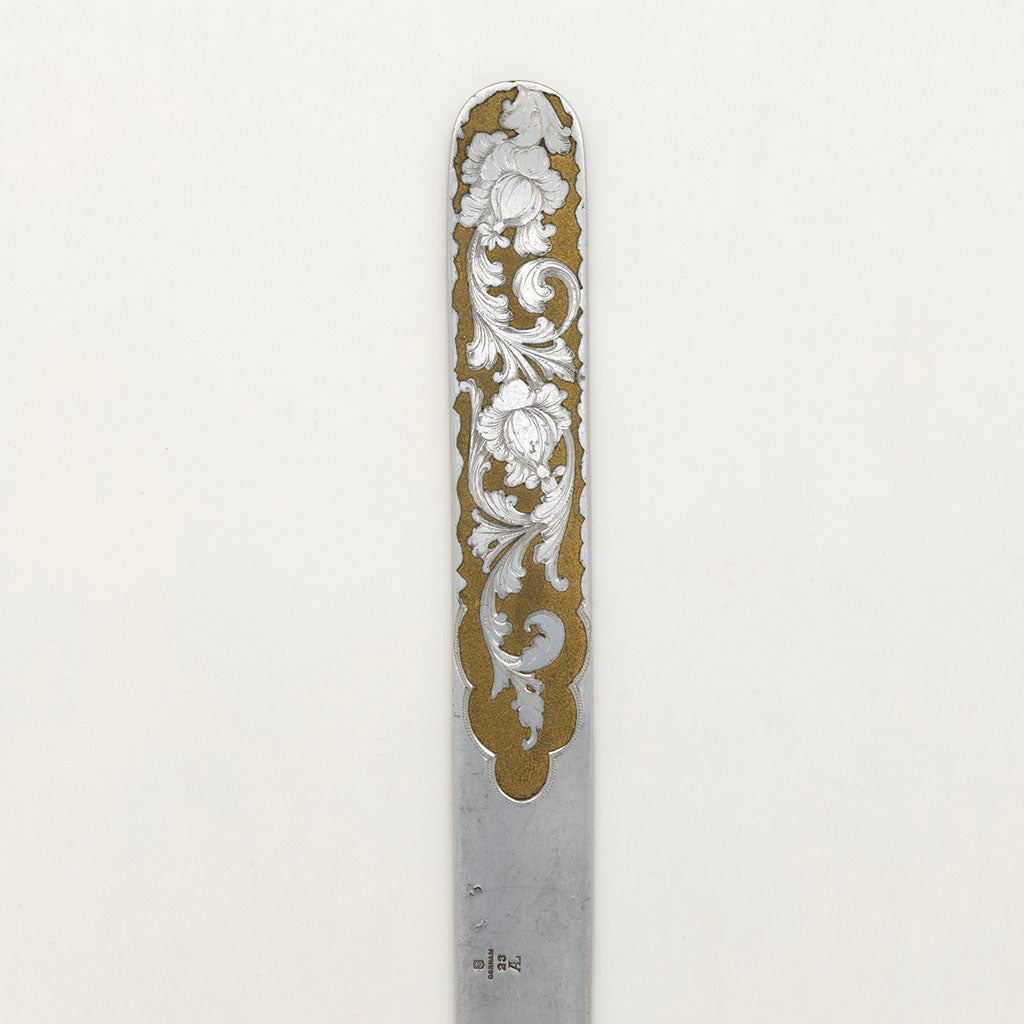 Back detail of Gorham Rare Aluminum Paper Knife, Providence, RI, 1891