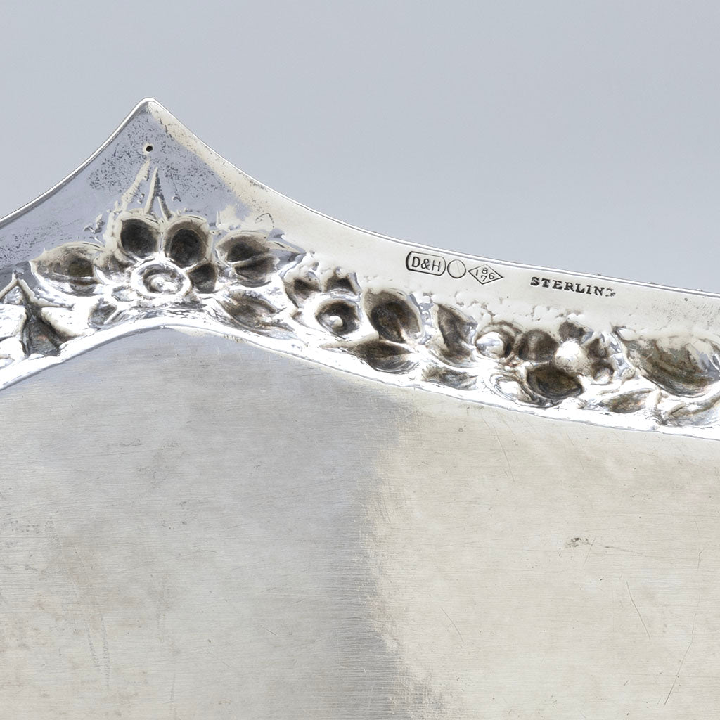 Marks on Dominick &amp; Haff Antique Sterling Silver Footed Shaped Tray, NYC, NY, 1876