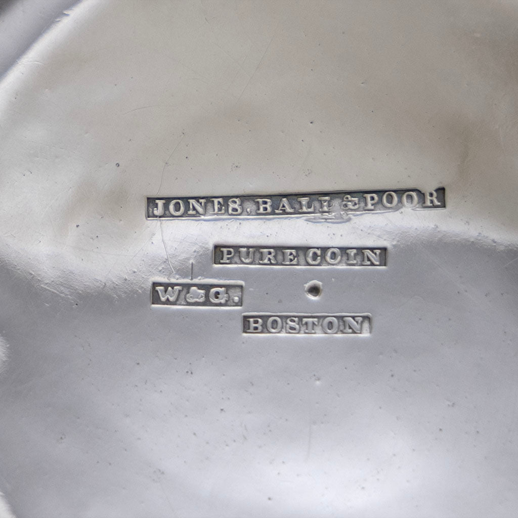Marks on Woodward &amp; Grosjean Antique Coin Silver Butter Dish, Boston, MA, c. 1845-50