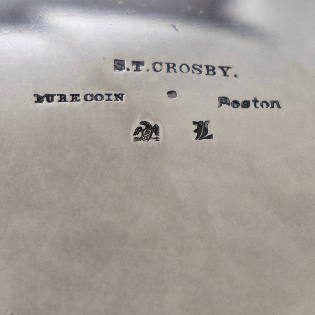 Marks on Vincent Laforme Antique Coin Silver Sauce Boat, Boston, MA, c. 1854-59