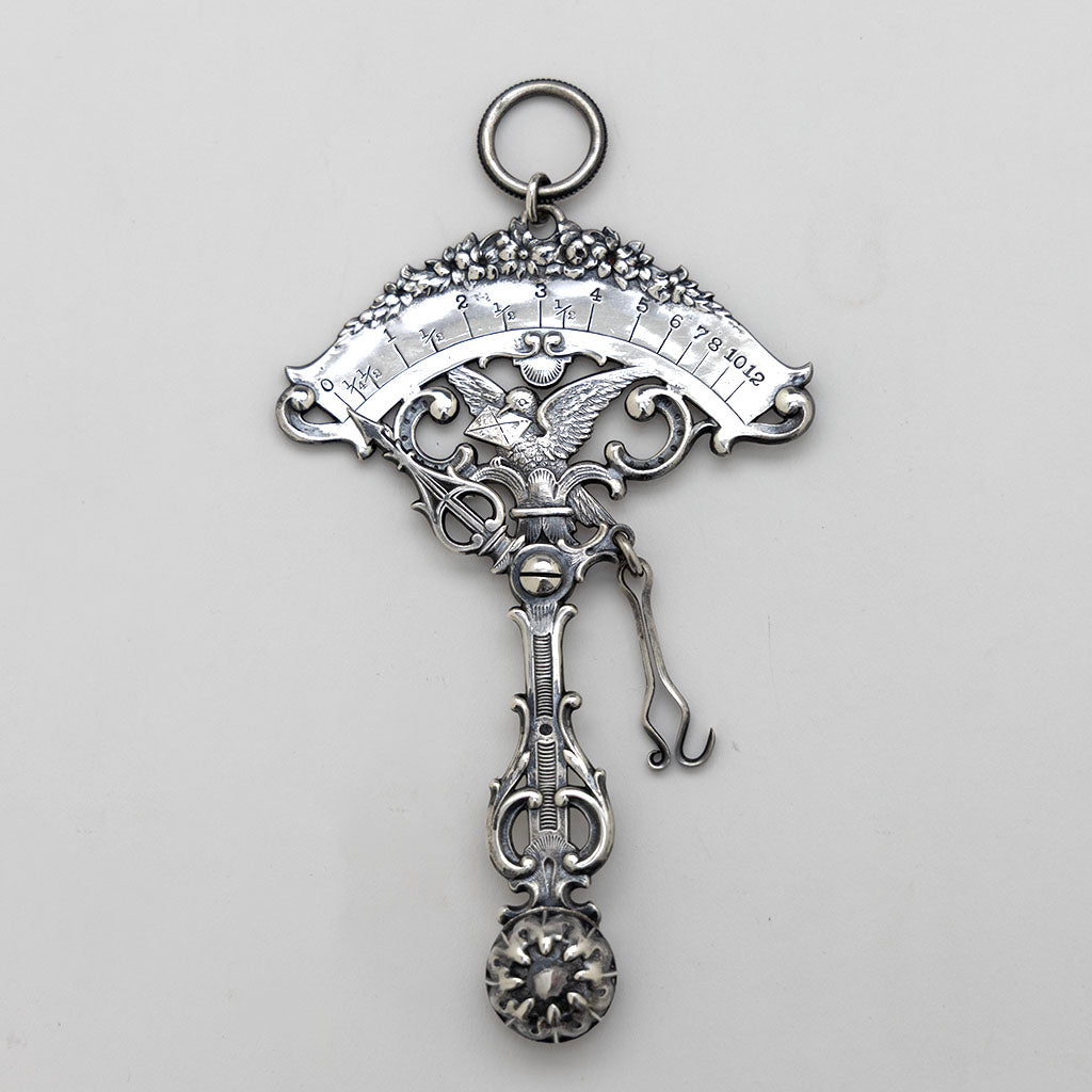 Gorham Antique Sterling Silver Letter Scale, Providence, RI, 1891
