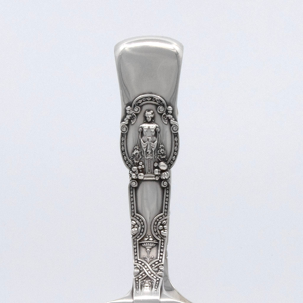 Back detail of Tiffany &amp; Co 'Renaissance' Pattern Antique Sterling Silver Asparagus Tongs, New York, c. 1910