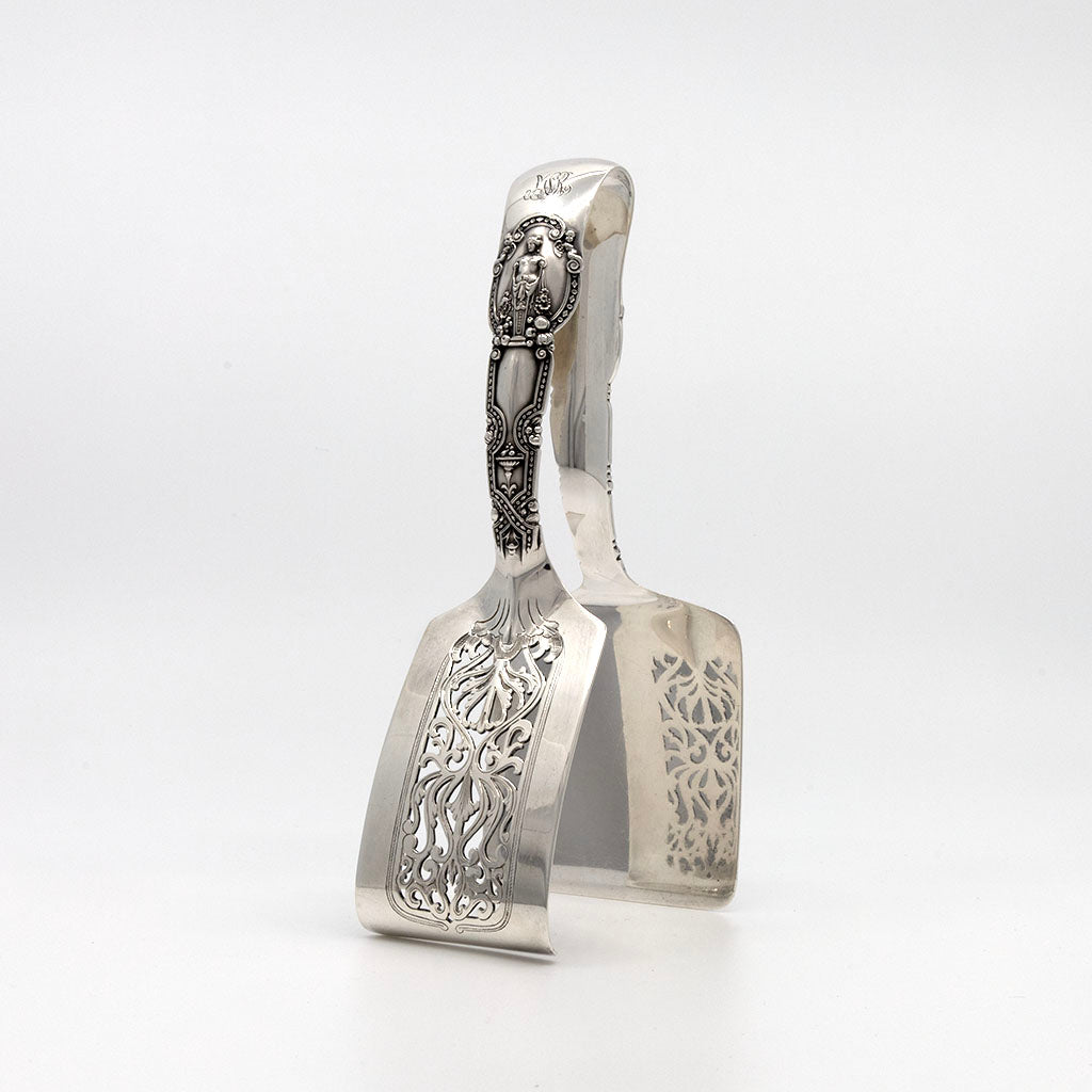 Tiffany &amp; Co 'Renaissance' Pattern Antique Sterling Silver Asparagus Tongs, New York City, NY, c. 1910