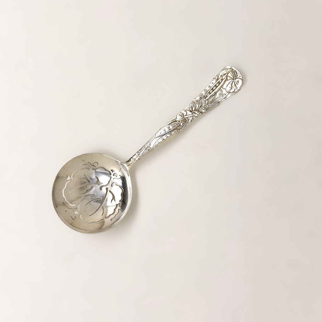 Tiffany & Co Antique Sterling Silver Peapod Vine Pattern Pea Server, NYC, c. 1880s