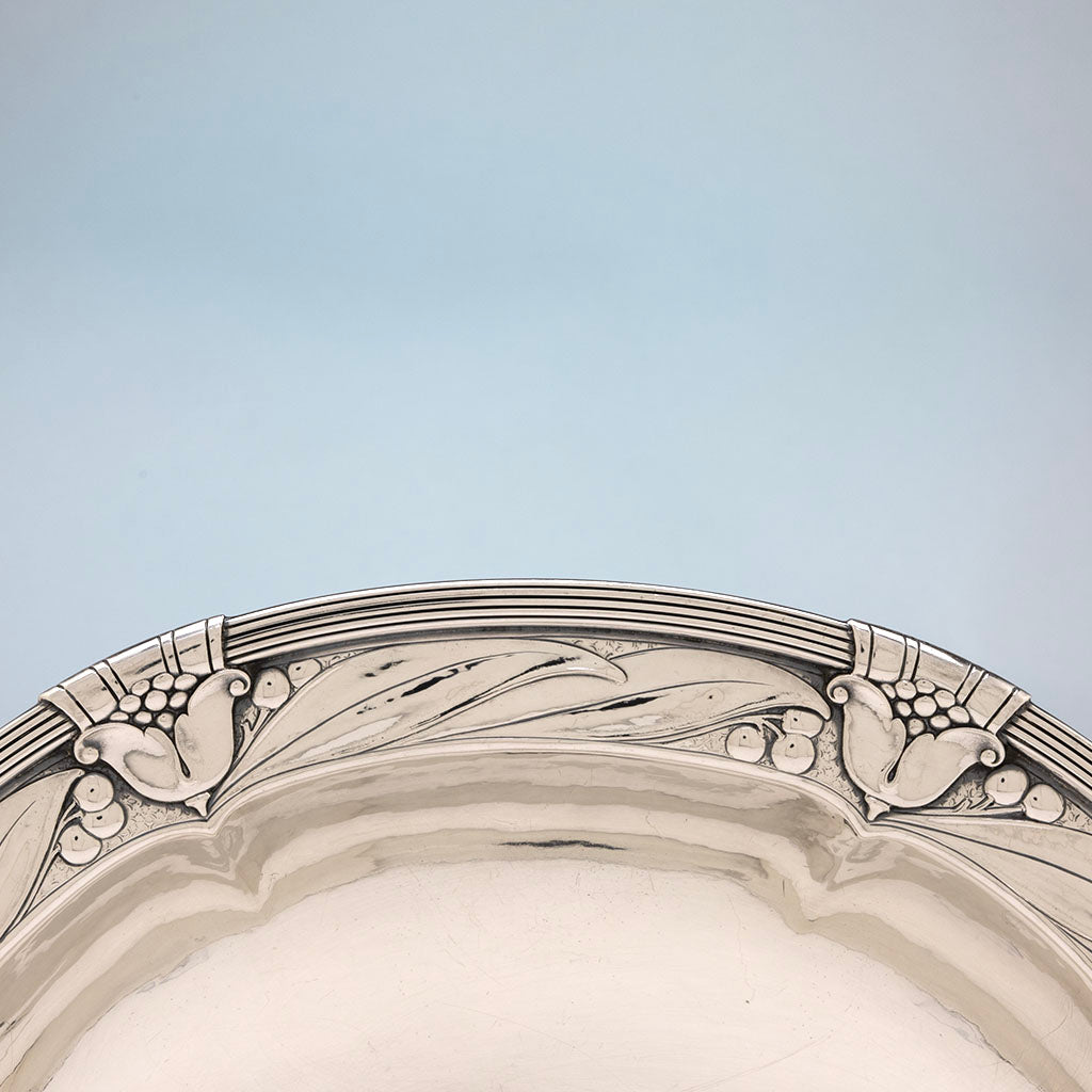 Side border of Gorham Modern Sterling Silver Presentation Centerpiece Bowl, Providence, RI, 1937