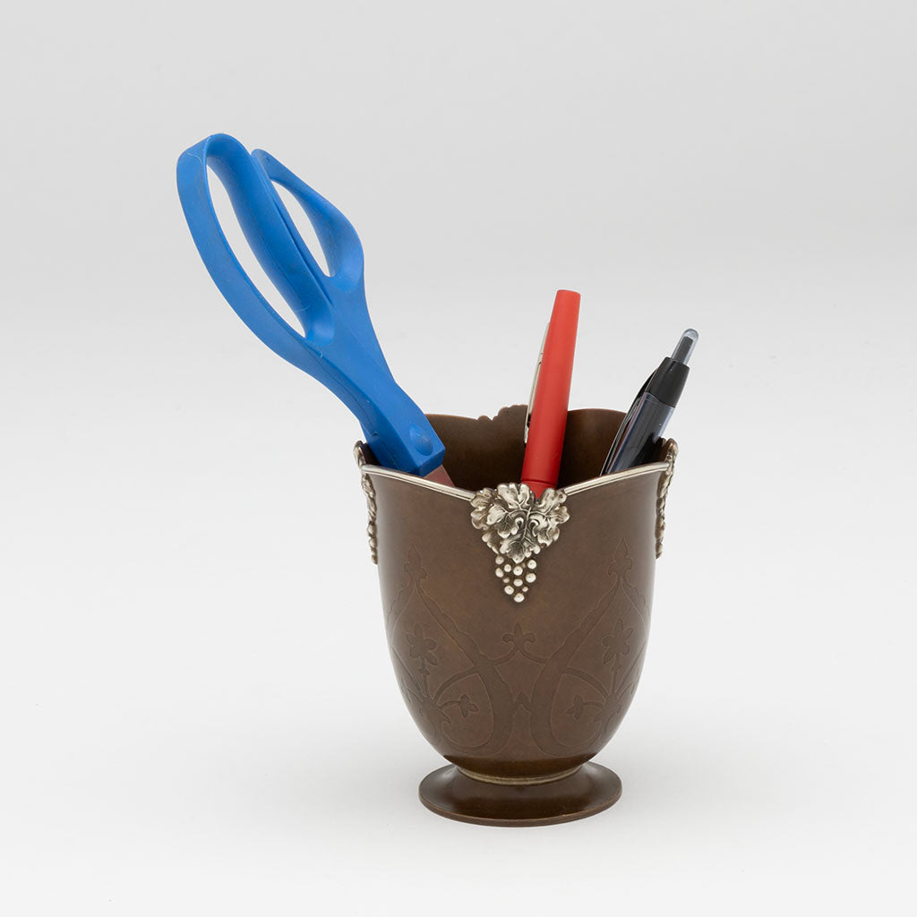 Tiffany &amp; Co Copper and Silver Aesthetic Vase, NYC, NY, c. 1902-1907